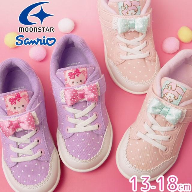 サンリオ Sanrio 女の子 子供靴 キッズ ベビー ベルクロ キッズシューズ ムーンスター Moonstar ボンボンリボン マイメロディ San C002 スニーカー シューマートワールド 通販 Paypayモール