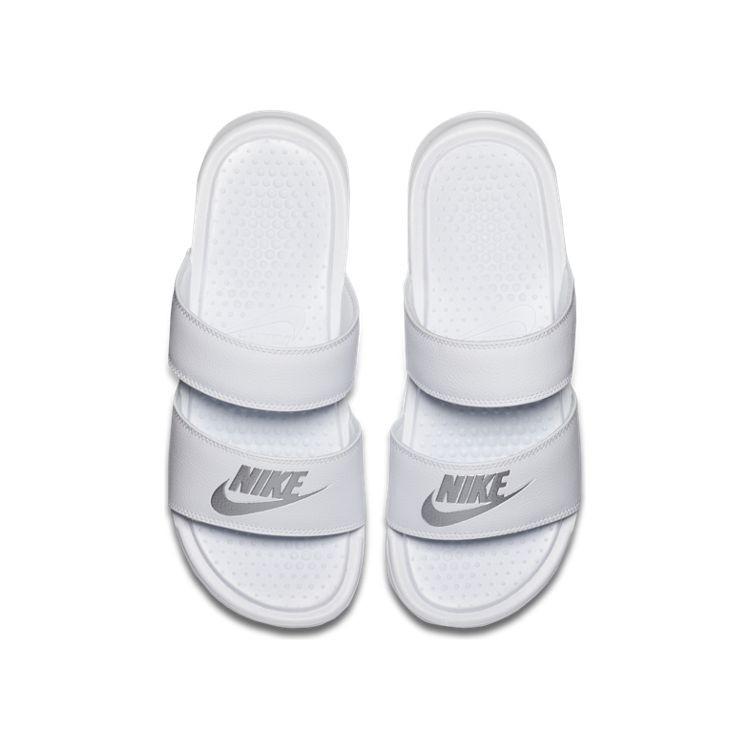 nike duo ultra slides white