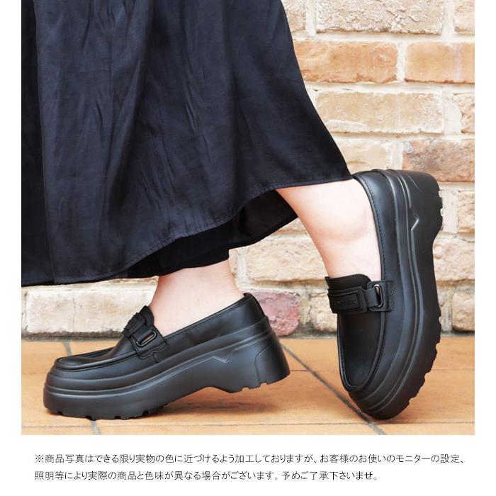 HUNTER ハンター 厚底 ローファー レイン シューズ HUNTER（ハンター） 厚底 ローファー レディース 耐水 リファインド