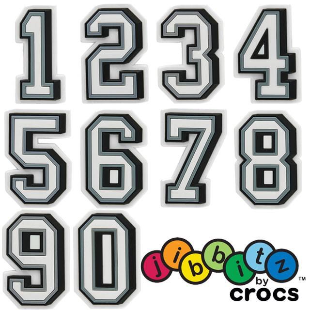 crocs（クロックス） ジビッツ B＆W NUMBER キッズ メンズ レディース 