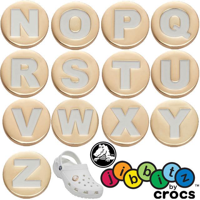 crocs クロックス ジビッツ Jibbitz ゴールドレター