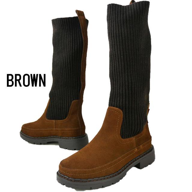 Minnetonka（ミネトンカ） レディース ブーツ ロングリブニット×タンク