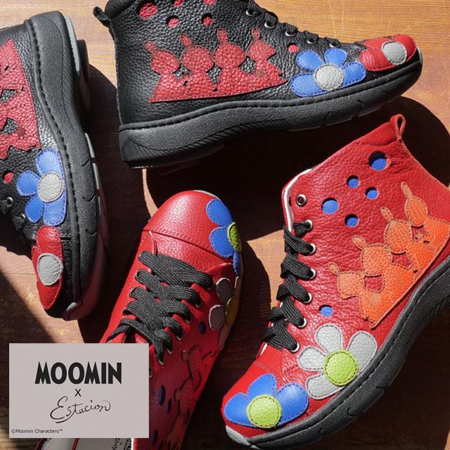 エスタシオン ムーミン リトルミィ コラボ ショートブーツ レディース