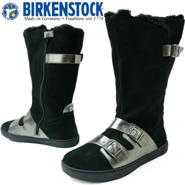 ビルケンシュトック BIRKENSTOCK ダンバリー ブーツ レディース ノーマル幅 ロングブーツ ロング丈 ボア付き ファスナー付き スエードブラック｜smw