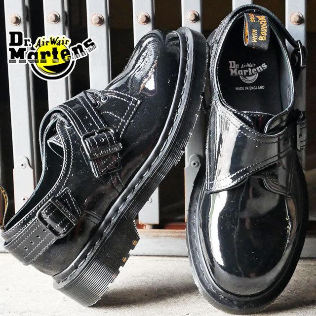 ドクターマーチン Dr.Martens メンズ レディース バーレー ダブルバックル 5ホールシューズ ローカット ドレスシューズ モンクストラップ 26889001 ブラック 黒｜smw