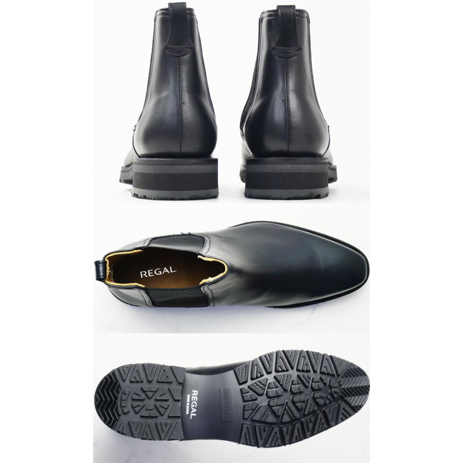 REGAL（リーガル） サイドゴアブーツ メンズ 雪道対応ソール 革靴 滑り