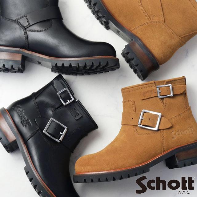 Schott N.Y.C（ショット） エンジニアブーツ レディース ショート