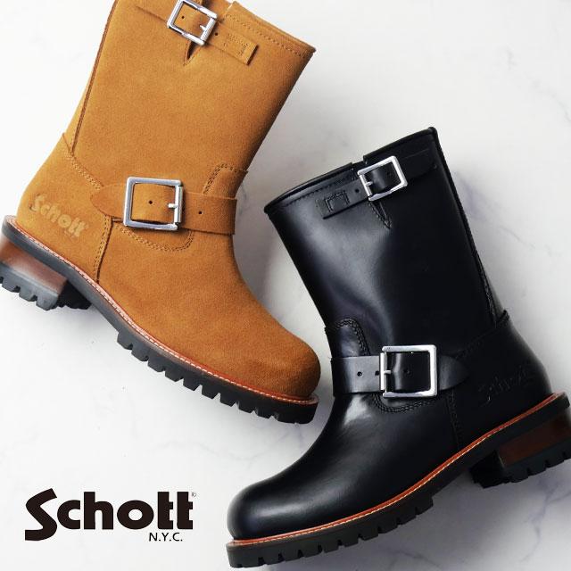 Schott N.Y.C（ショット） エンジニアブーツ レディース ハーフブーツ