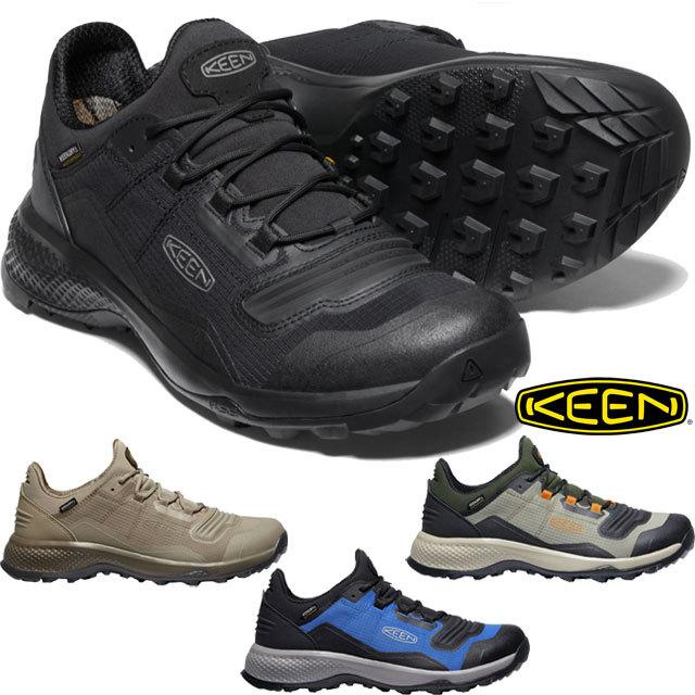 キーン KEEN メンズ トレッキングシューズ テンポ フレックス ウォータープルーフ 防水 ローカット スニーカー ハイキングシューズ1025294 ブラック 黒 1025472｜smw