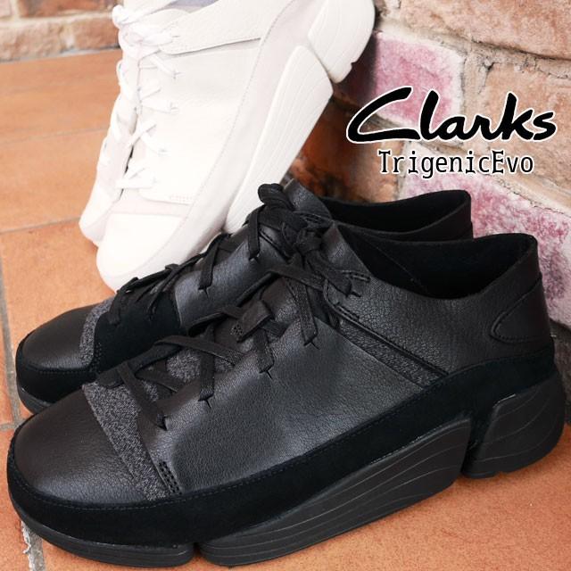 クラークス Clarks トライジェニック イーヴォ メンズ 26128326 26128331 ローカット スニーカー 紐靴 ブラック ホワイト｜smw