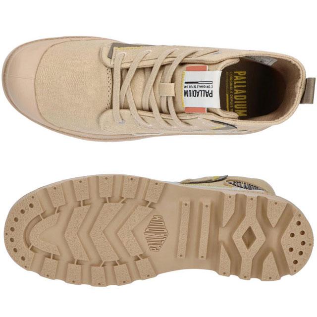 パラディウム スニーカー ハイカット レディース パンパ アンダーレイヤー キャンバススニーカー 99183 008 215 サファリ | PALLADIUM | 10