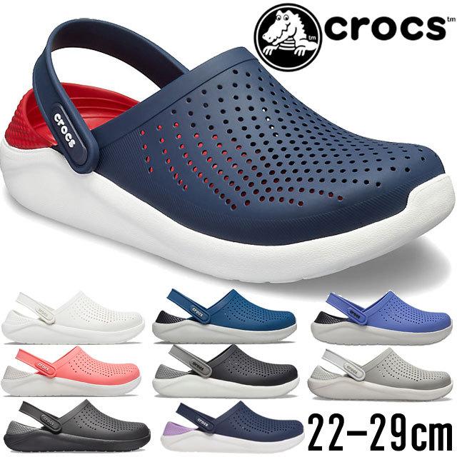 クロックス Crocs メンズ レディース クロッグサンダル ライトライド クロッグ 4592 コンフォートサンダル アクアサンダルネイビー ホワイト 白 ブルー 黒