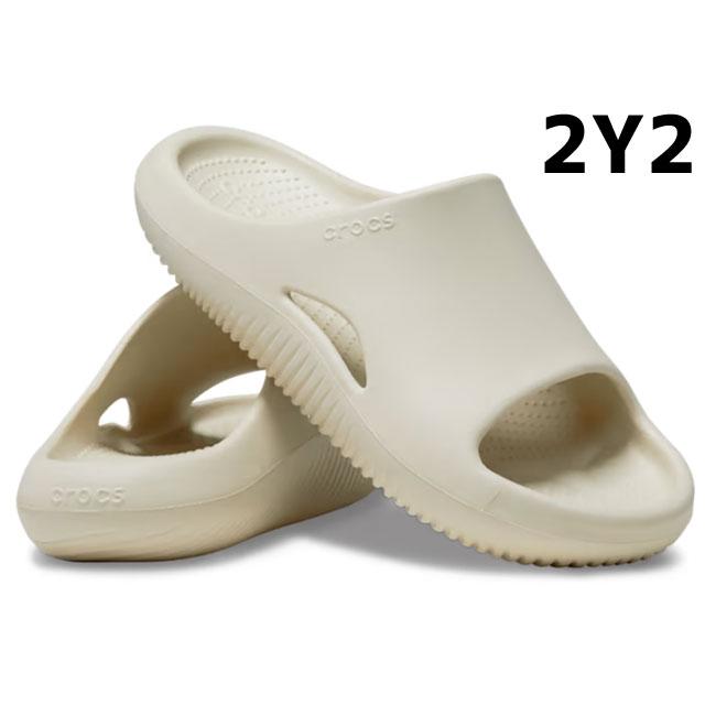 crocs コンフォートサンダル クリーム色7点 crocs クロックス メンズ レディース サンダル メロウスライド