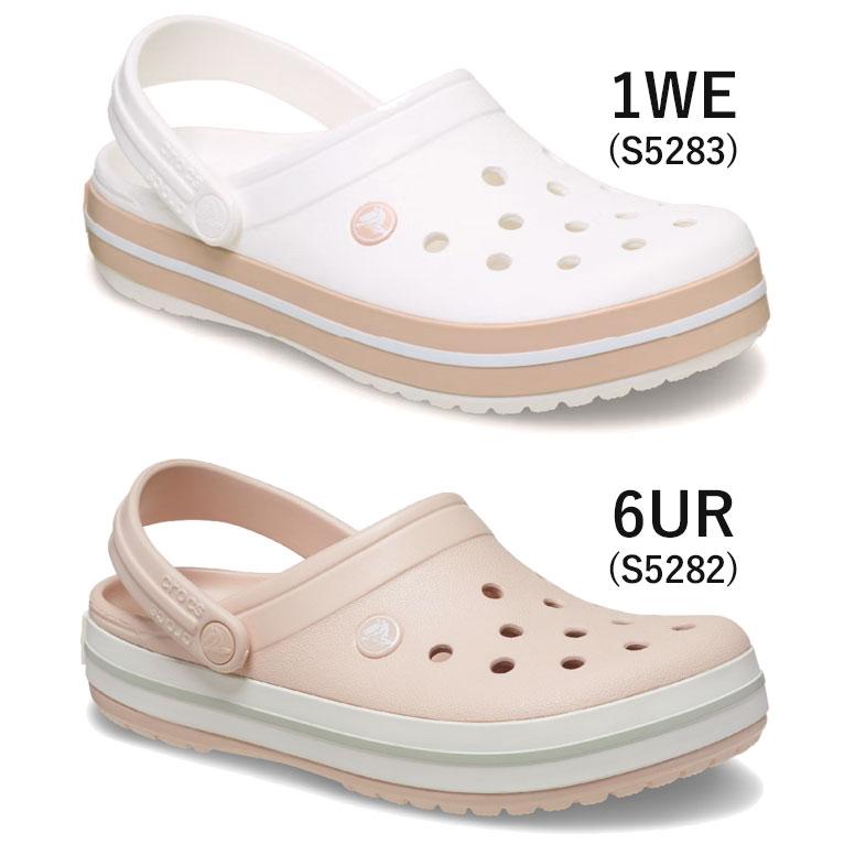 crocs クリーム色 コンフォートサンダル*6 crocs クロックス クロッグサンダル レディース クロックバンド