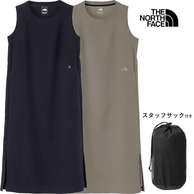 ザ・ノース・フェイス トランクルワンピース レディース シワが目立ちにくい ノースリーブ ロング丈 猛暑 UVカット アパレル 抗菌 防臭 スタッフサック付き 服