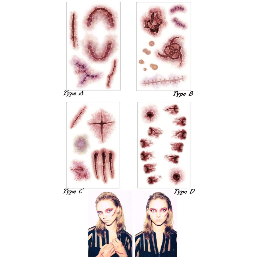 Hatamoo ハタムー メンズ レディース 小物 キズシール タトゥーシール 特殊メイクシール ボディーシール Kizu Seal 傷 縫合 ハロウィン フェス イベント シューマートワールド 通販 Paypayモール