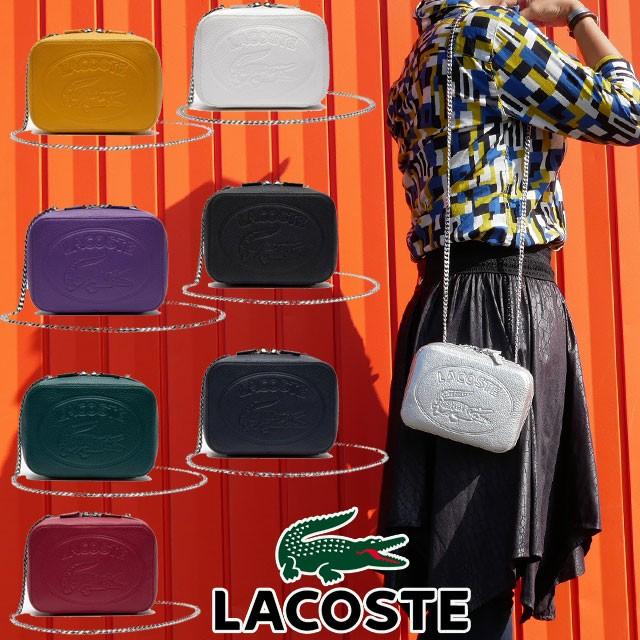 ラコステ LACOSTE CROCO CREWチェーンハンドルミニポーチ レディース