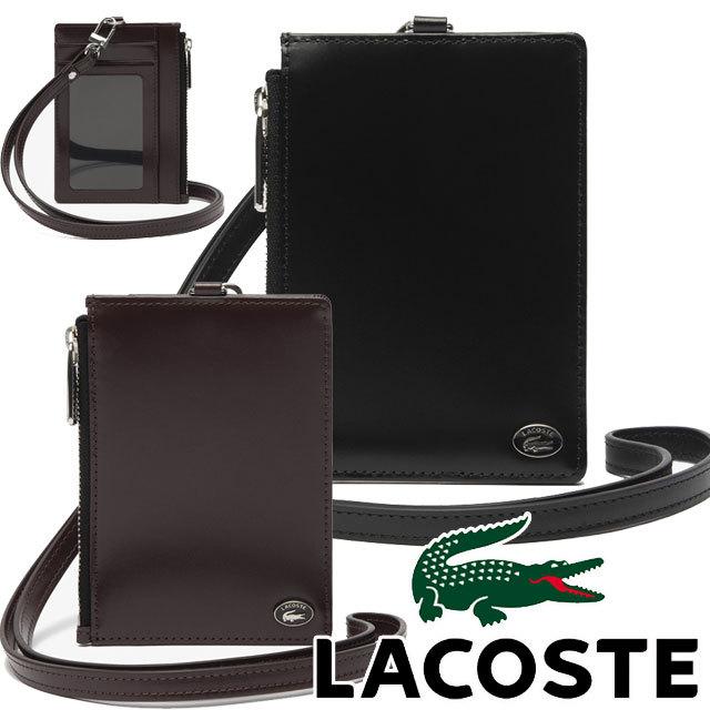 注目ショップ ブランドのギフトラコステ Lacoste レザーミニマルidケースカードケース メンズ レディースnh13k カードホルダー ｉｃ カード パスケース 小銭入れ 黒 ブラック Black 本革 牛革 11 0 Www Jesuitnola Org