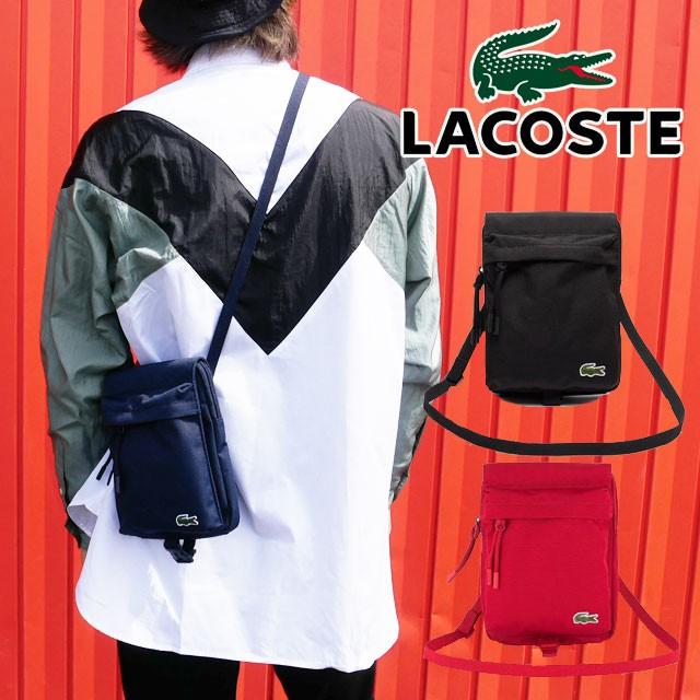 ラコステ Lacoste ネックレスポーチ メンズ レディース Nh3141n ショルダーバッグ ショルダーポーチ ポシェット 黒 紺 赤 シューマートワールド 通販 Paypayモール