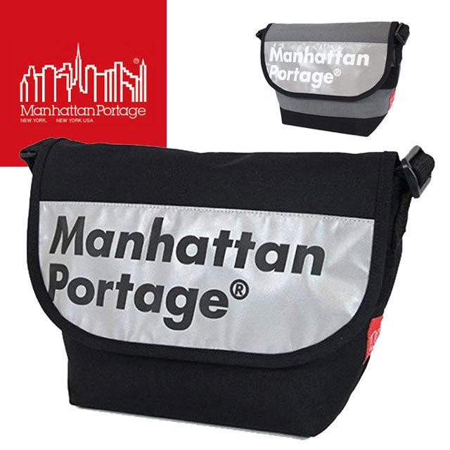 マンハッタンポーテージ Manhattan Portage メンズ レディース バッグ MP1605-JR-REF-L ロゴオン リフレクター メッセンジャーバッグ 反射 ナイロン ショルダー｜smw