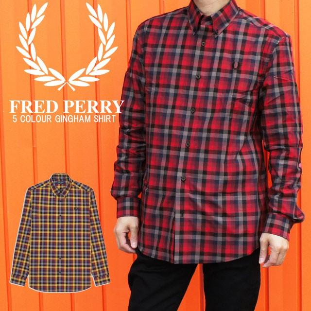 フレッドペリー Fred Perry ギンガムシャツ ギンガムチェック メンズ M8586 トップス 長袖シャツ ボタンダウン 月桂樹 ローレル シューマートワールド 通販 Paypayモール
