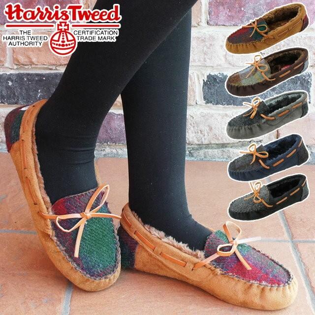 ハリスツイード Harris Tweed モカシン ファー レディース モカシンシューズ フラットシューズ スエード 黒 ブラック ブラウン グレー ネイビー シューマートワールド 通販 Paypayモール
