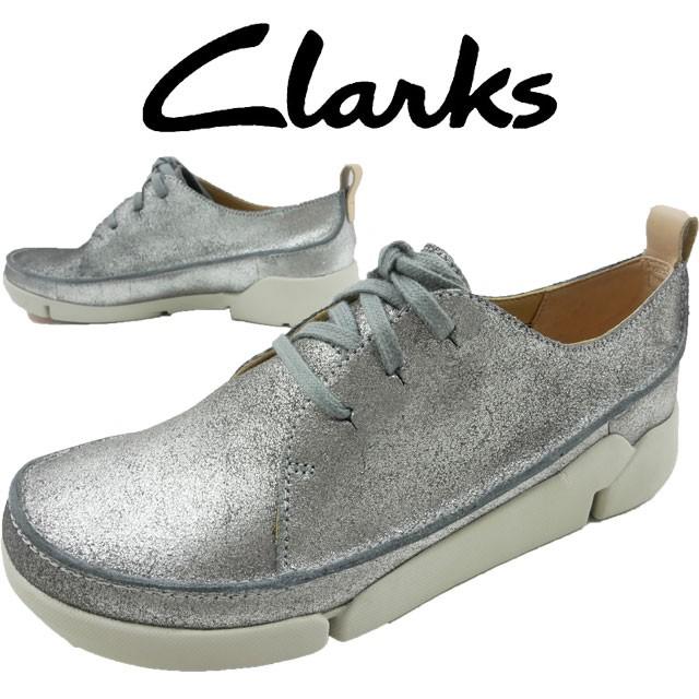 クラークス Clarks 大きいサイズ ビッグサイズ ローカットスニーカー 革靴 レザー レディース 302g レースアップシューズ シルバー メタリック シューマートワールド 通販 Paypayモール