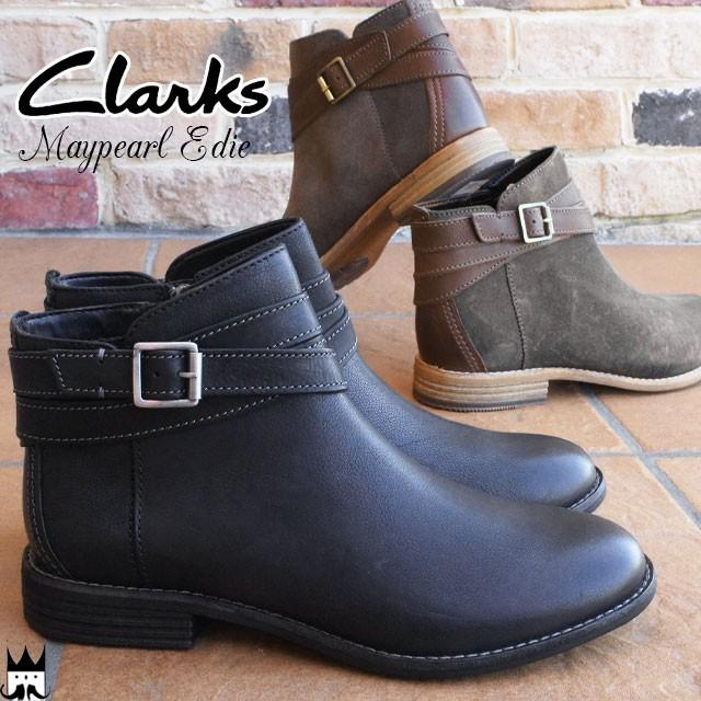 クラークス Clarks レディース ショートブーツ 本革 125G 黒 ブラック