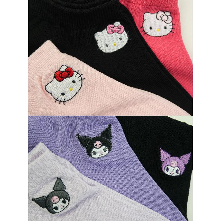 sanrio（サンリオ） 靴下 レディース 37604 刺繍スニーカーソックス