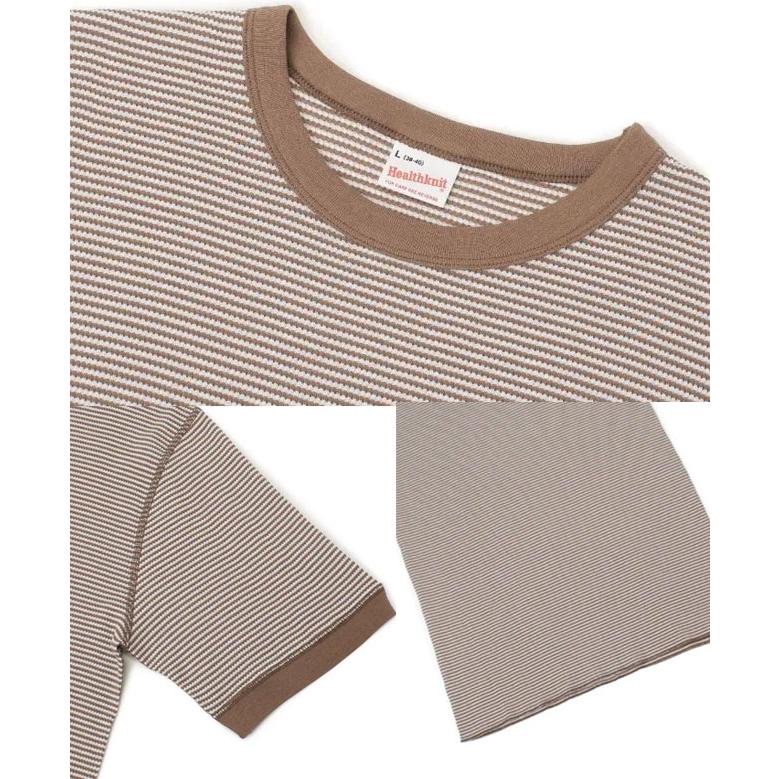 Healthknit（ヘルスニット） Tシャツ メンズ 602S ベーシックワッフル
