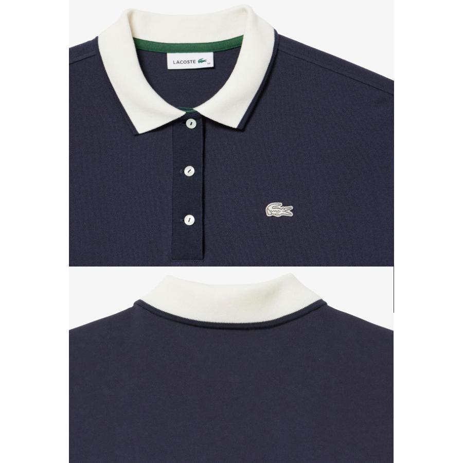 LACOSTEラコステ ポロシャツワンピース スポーツウェア バイカラー38M LACOSTEラコステ ポロシャツワンピース スポーツウェア バイ