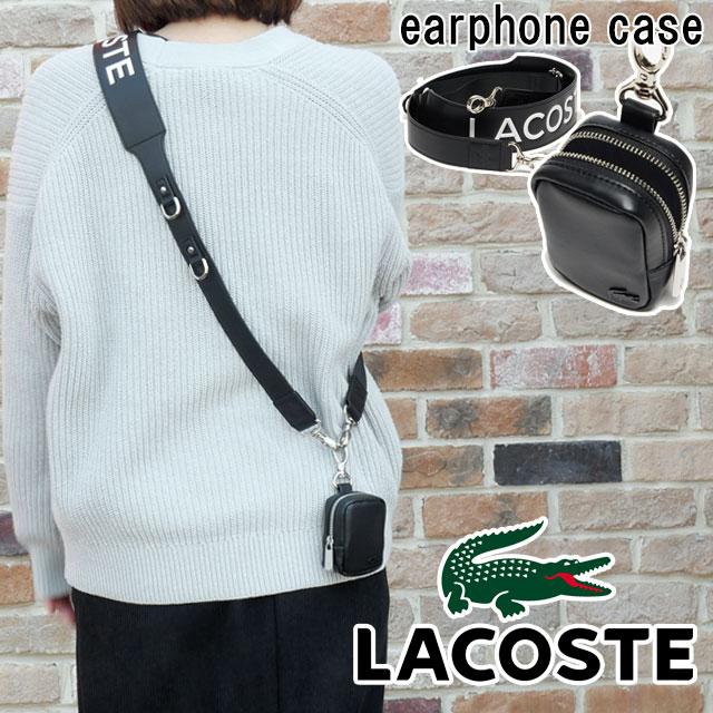 LACOSTE レザーイヤホンショルダーポーチ ブラック 楽天市場】【SALE／40%OFF】レザーイヤホンショルダーポーチ