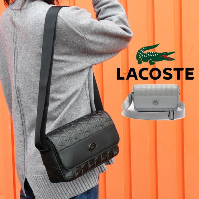 Lacoste ブラック ショルダーバッグ LACOSTE ラコステ ショルダーバッグ メンズ NU4838 モノグラム