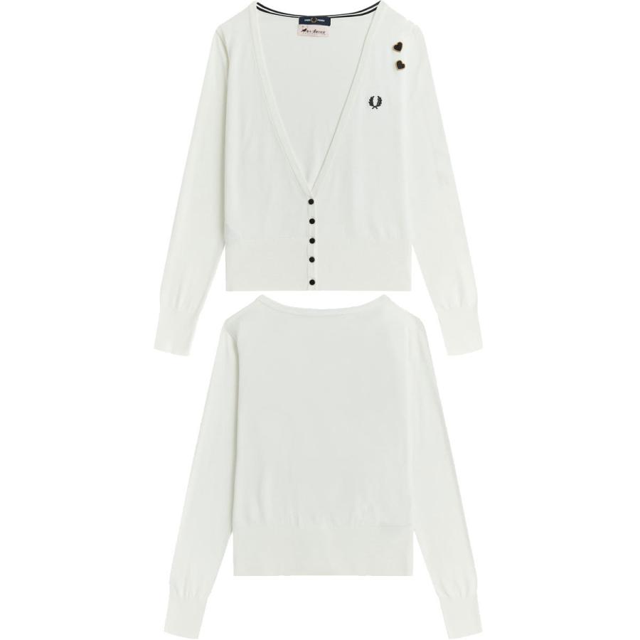 【美品】フレッドペリー モヘアカーディガン ニット ドレス Tipped Pique Texture Cardigan(S Q27：BLACK / SHADED STONE): | FRED