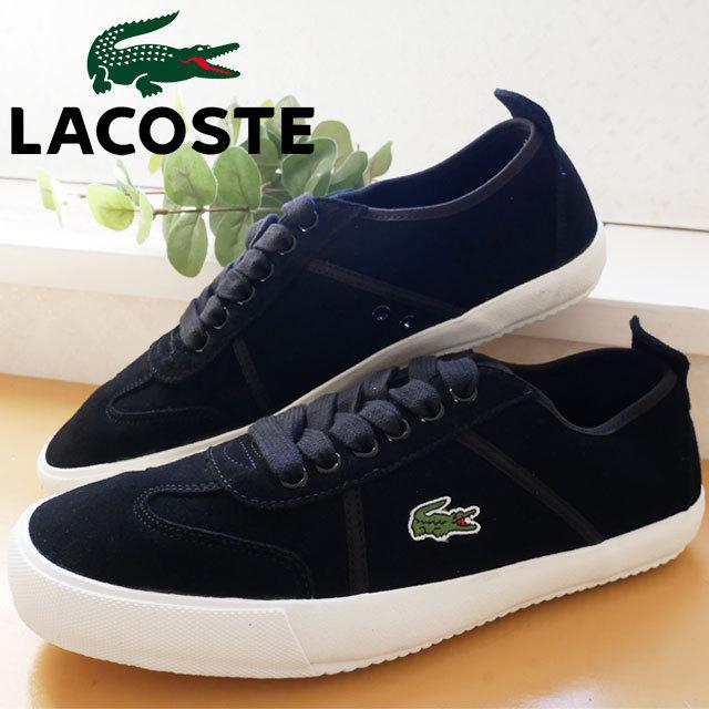 ラコステ Lacoste メンズ スニーカー レザースニーカー ローカット スエード Contest 01 1 Cm 454 ブラック オフホワイト 黒 シューマートワールド 通販 Paypayモール