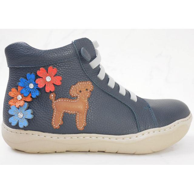 Estacion エスタシオン　犬刺繍 ハイカットブーツ　SSサイズ Estacion 犬刺繍 ハイカットブーツSSサイズ