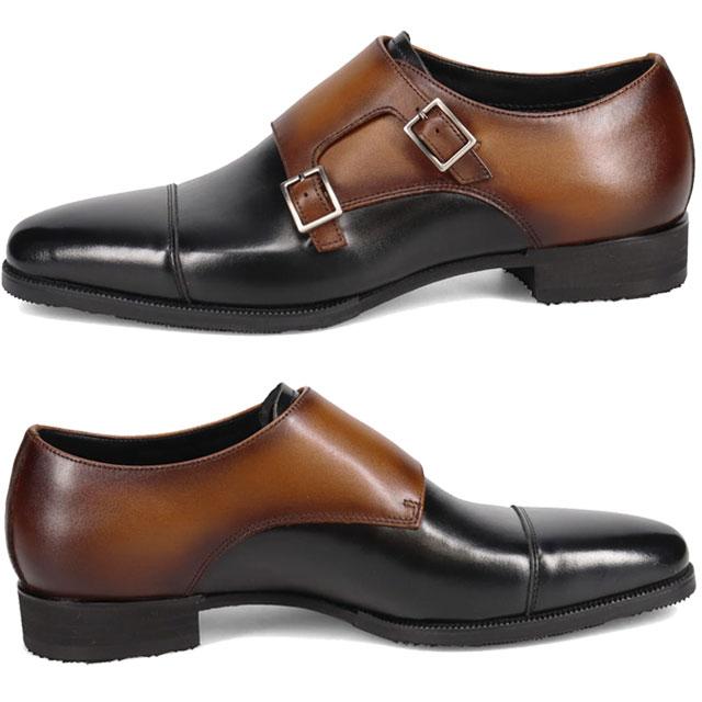 モデロ MODELLO マドラス ビジネスシューズ メンズ ダブルモンクドレスシューズ ゴアテックス 革靴 紳士靴 フォーマル レザーシューズ  DM804G ブラック