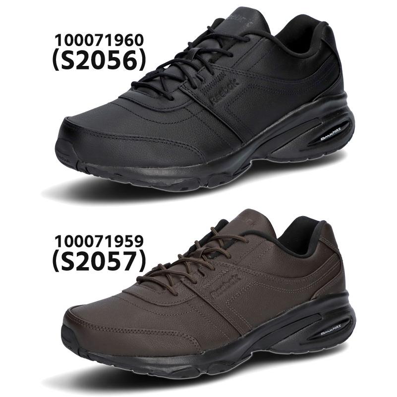 リーボック スニーカー メンズ ウォーキングシューズ レインウォーカーダッシュ DMX XW 4E 紐靴 撥水 革靴 ビジネスシューズ 通勤 ダーク 通学 本革 100071960 | Reebok | 01