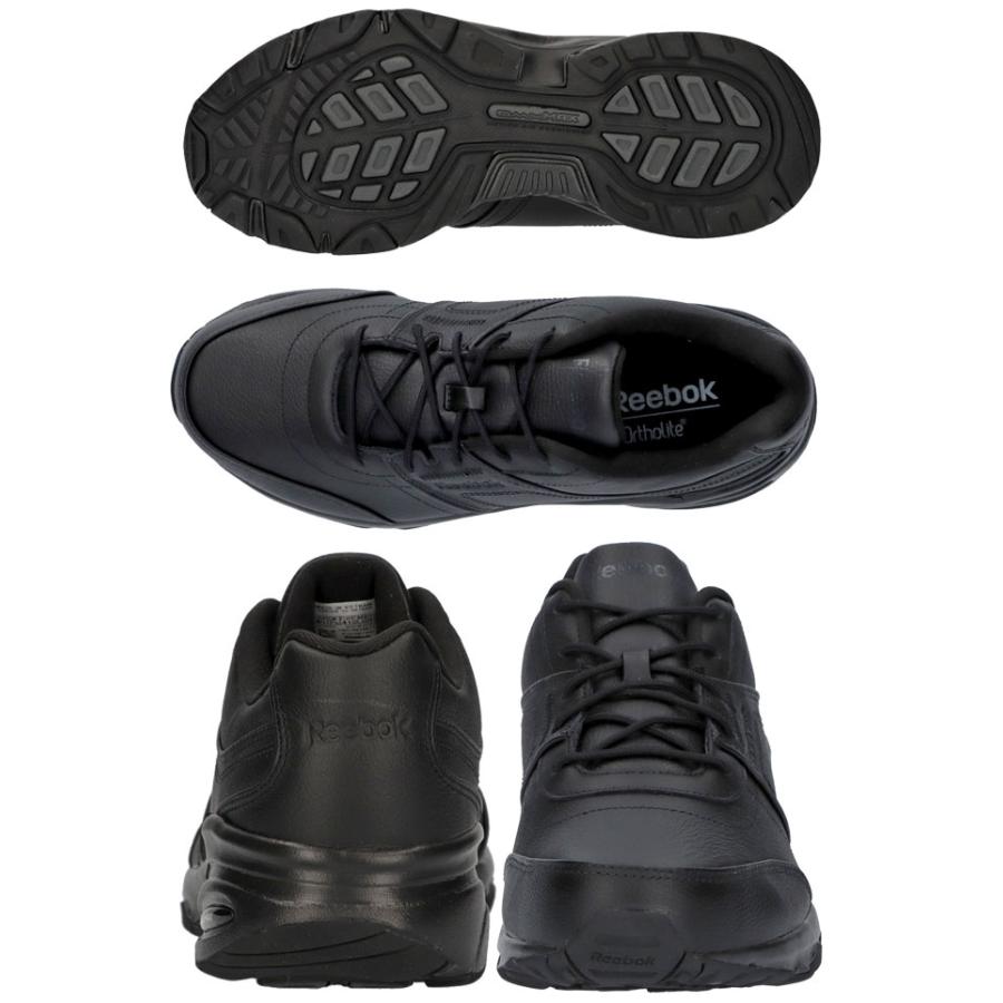 リーボック スニーカー メンズ ウォーキングシューズ レインウォーカーダッシュ DMX XW 4E 紐靴 撥水 革靴 ビジネスシューズ 通勤 ダーク 通学 本革 100071960 | Reebok | 02