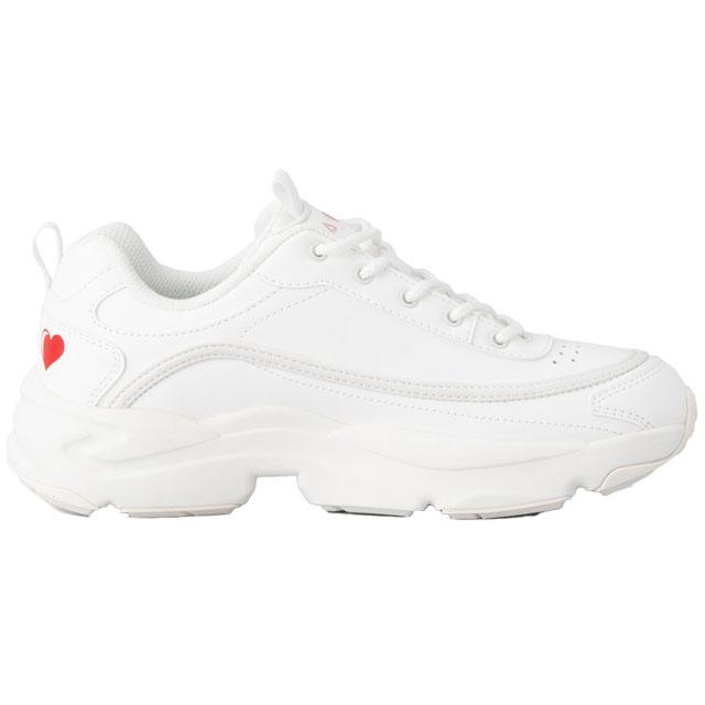 送料無料 スニーカー レースアップ ローカット レディース AW 秋冬 新作 秋新作 冬新作 人気 流行 定番 2025 フィラ FILA UFW25078 127 厚底 レイトナハート 白 靴 ホワイト/ハート FILA（フィラ） レディース 厚底 スニーカー レイトナハート 白