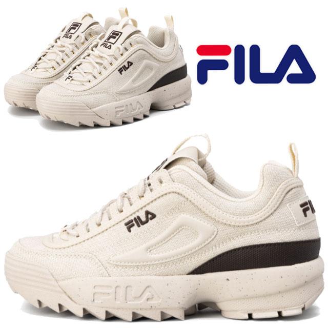 送料無料 スニーカー レディース SS 春夏 新作 夏新作 秋新作 人気 流行 定番 2025 フィラ FILA USS25029 166 厚底 靴 ディスラプター2 コーヒーブレイク ベージュ/コーヒービーン FILA（フィラ） スニーカー 厚底レディース ディスラプター2 コーヒー