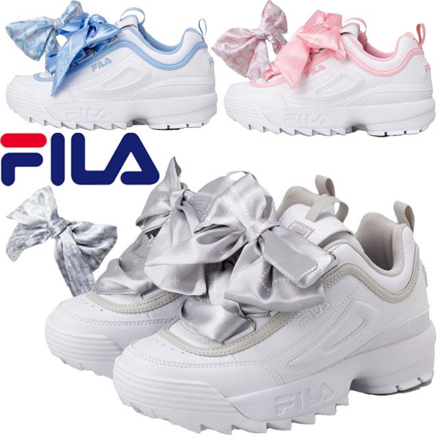 FILA（フィラ） 厚底 スニーカー レディース ディスラプター2 スカーフ 