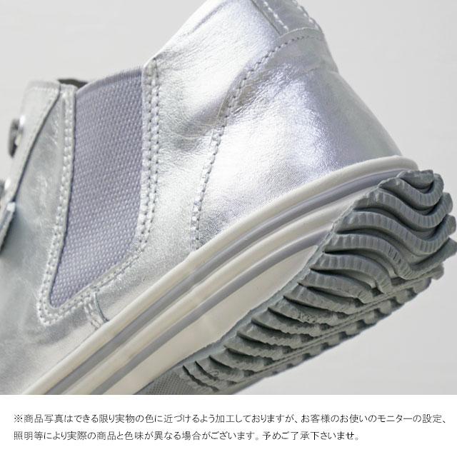 爆買 スピングル メンズ スニーカー シルバー サイドゴア ミッドカット レディース メタリック メイドインジャパン カンガルーレザー 日本製 本革SP-442の画像