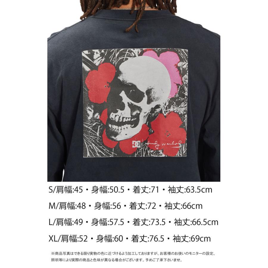 ディーシーシューズ DC SHOES×アンディ・ウォーホル Tシャツ ロンT メンズ AW LIFE AND DEATH HLS コラボ トップス 長袖 アパレル 服 ブラック 黒 スカル 花｜smw｜05