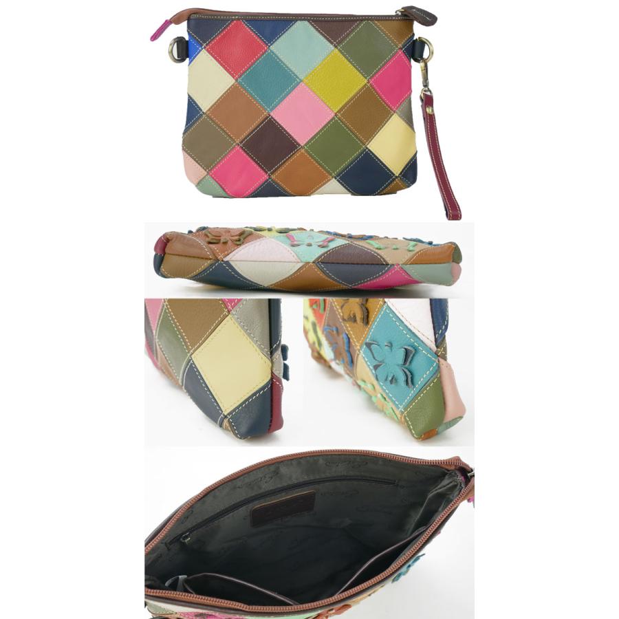 エスタシオン Estacion レディース クラッチバッグ 本革 ショルダー