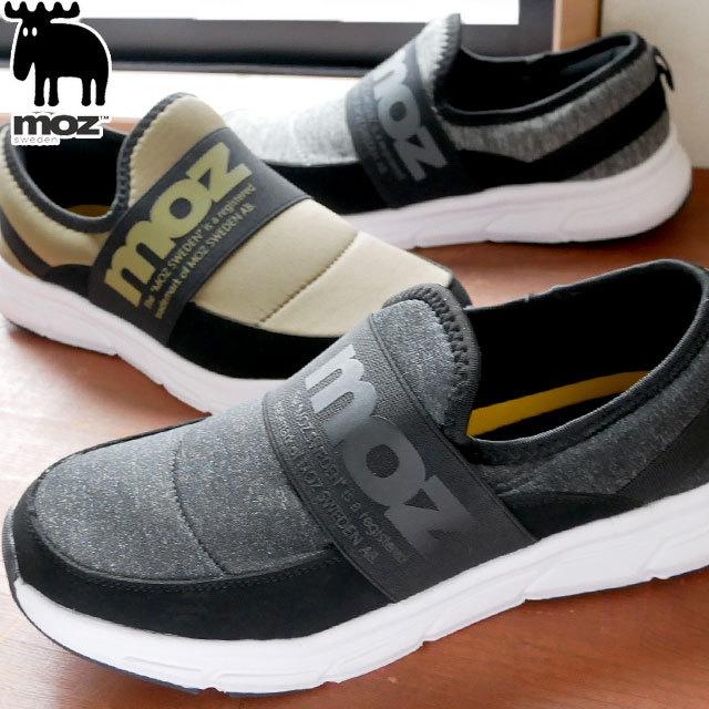 モズ Moz メンズ スリッポン スニーカー ブラック グレー ベージュ ローカット コンフォートシューズ 1272 シューマートワールド 通販 Paypayモール