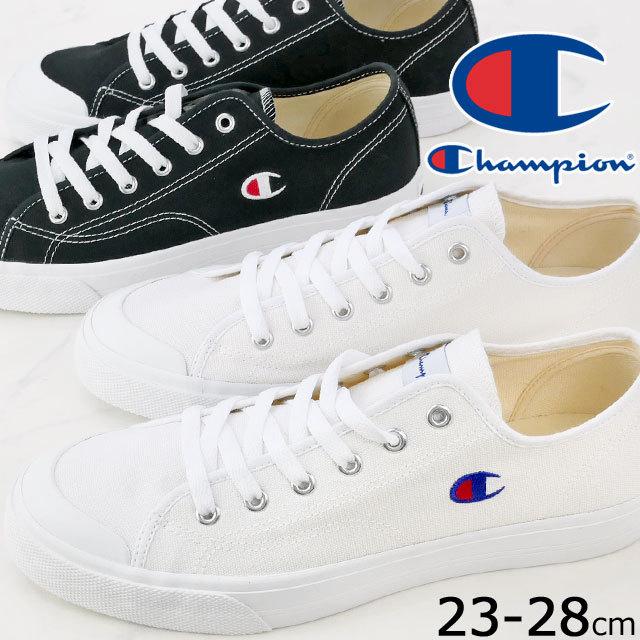 チャンピオン Champion メンズ レディース スニーカー キャンバススニーカー 黒 白 ブラック ホワイト ローカット 紐靴 ベーシックコート オックス Cpbc01 シューマートワールド 通販 Paypayモール