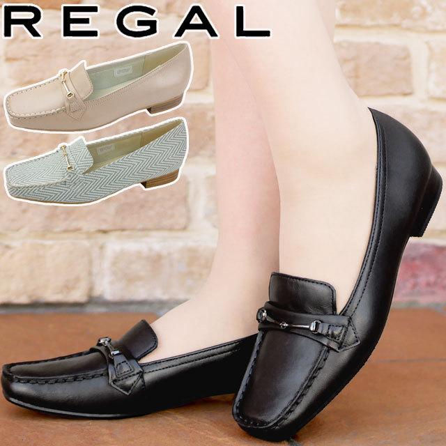 リーガル レディース パンプス ビットモカシューズ ローヒール 革靴 本革 ビット付き モカシン デザインパンプス F60N 痛くない 履きやすい 歩きやすい