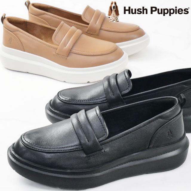 Hush Puppies ハッシュパピー JOY PENNY LOAFER ジョイペニー ローファー レディース 厚底 本革 レザー HPW11142/HPW11144 ハッシュパピー（Hush Puppies） ローファー レディース スリッポン