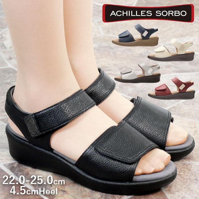 アキレス（achilles） ソルボ レディース サンダル 牛革 ウエッジ